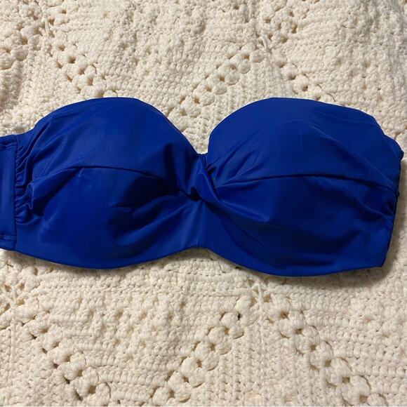 Victoria's Secret Royal Blue Swimwear bikini strapless 36D L padded resort - Picture 4 of 9